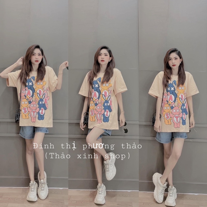 Sét áo phông thỏ x + quần bò lửng đè gấu TT