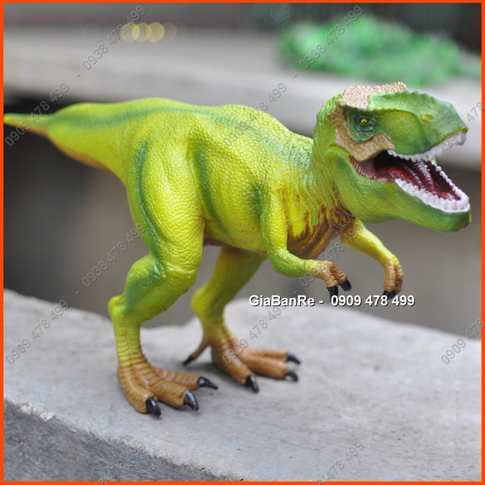 Mô Hình Khủng Long Bạo Chúa T-Rex Xanh Vàng  - Dài 23cm - 77321