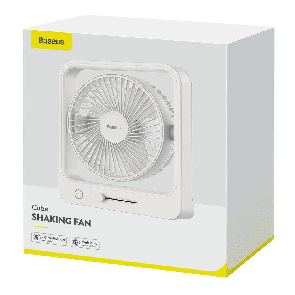 [Baseus] Quạt sạc mini Baseus Cube Shaking Fan LV806 pin 5400mAh hàng chính hãng