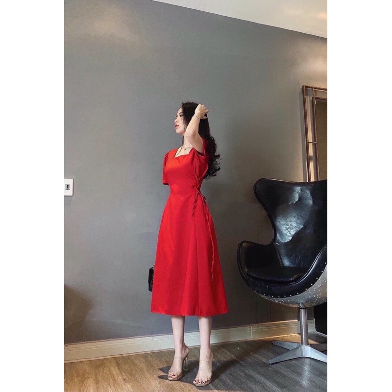 Đầm suông🌷Hình thật 100% 🌷Đầm suông đan chéo dây | BigBuy360 - bigbuy360.vn