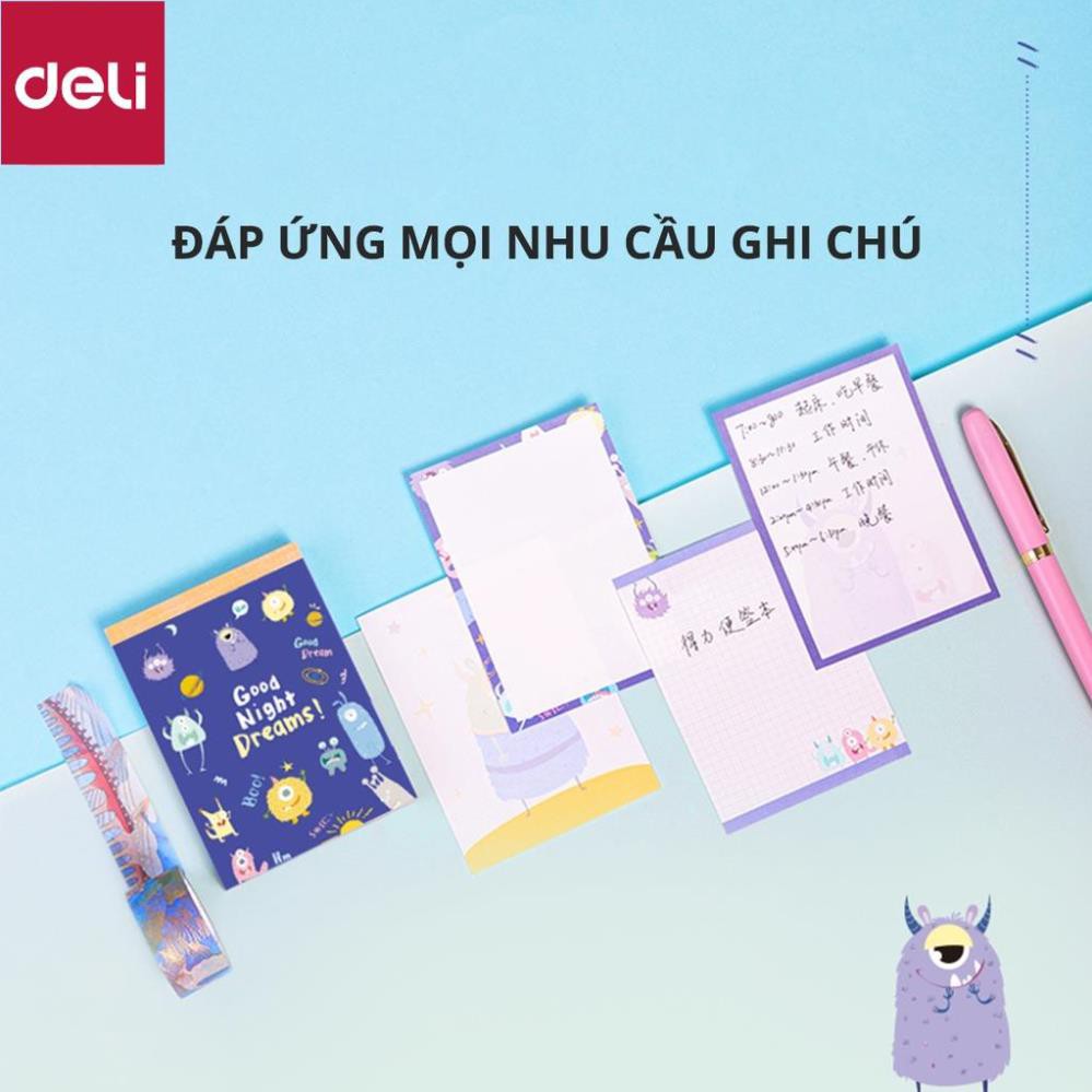 Giấy note ghi chú hoạt hình Deli x Little Hungry Devil - 21720 [Deli]