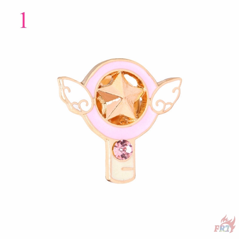 Ghim cài hình thẻ bài Sakura bằng kim loại độc đáo