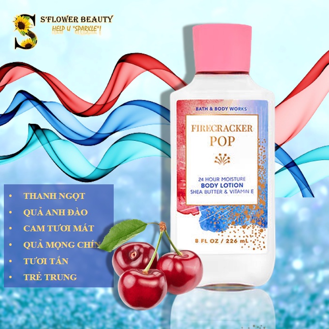 Sữa Dưỡng Thể Lưu Hương Mịn Da Bath &amp; Body Works  Body Lotion - Firecracker POP | Bonfire Bash | Denim &amp; Daisies