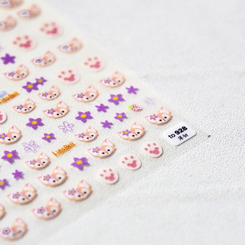 sticker lụa 5d cao cấp hoạt hình dán móng tay nail