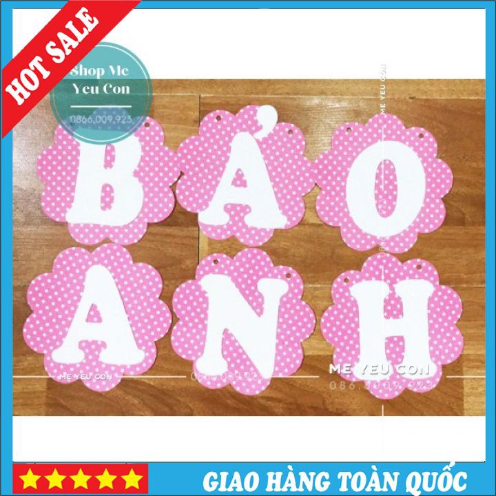 Bóng Chữ Cái Ghép Tên Bé Trang Trí Sinh Nhật, Sự Kiện, Tiệc Thôi Nôi, Bóng Chữ Tên Bé Nhiều Màu Siêu Đẹp FREE SHIP