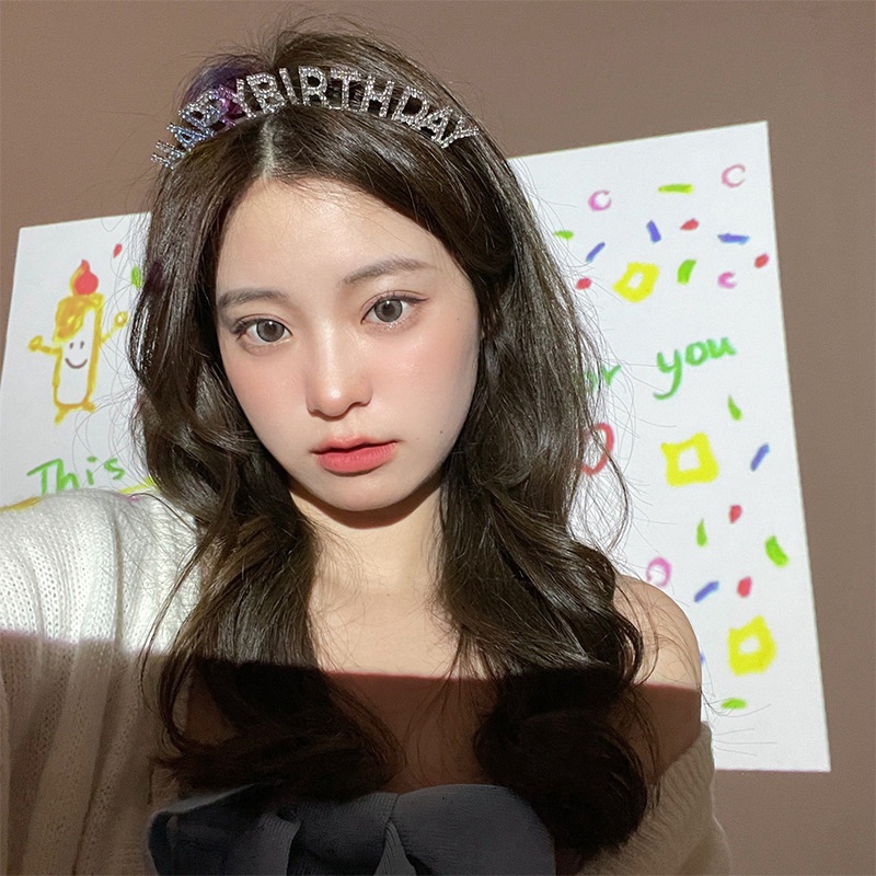 Băng Đô Họa Tiết Chữ Happy Birthday Dành Cho Bé Gái