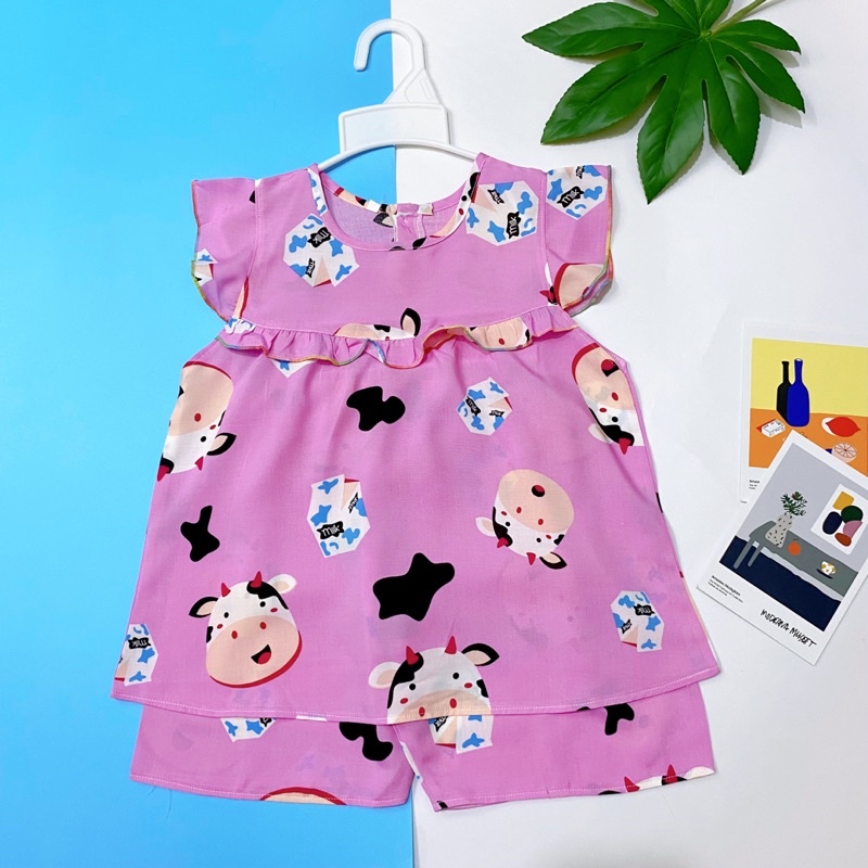 Bộ tole bé gái, đồ lanh cho bé gái 8-26kg cao cấp, đường may kĩ, lanh 2 da loại 1 - Pigbabystore