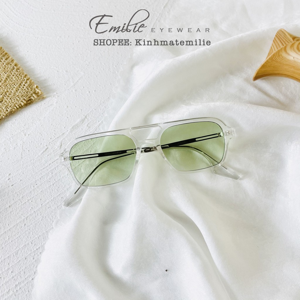Kính mát nam nữ chất liệu nhựa kết hợp kim loại mắt chống UV400 Emilie eyewear Kings