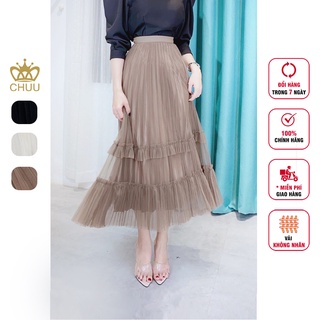 Chân váy maxi lưới mặc được 2 kiểu chuu cv6116