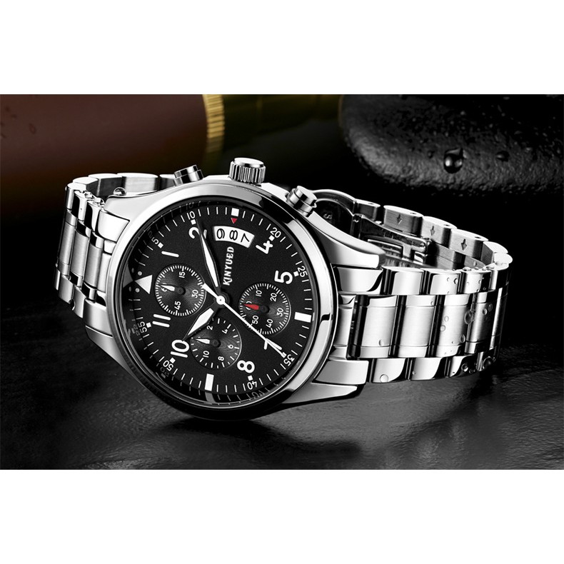 ĐỒNG HỒ NAM KINYUED CAO CẤP, chạy 6 kim, thiết kế thời trang đẳng cấp - Pin Trắng | BigBuy360 - bigbuy360.vn