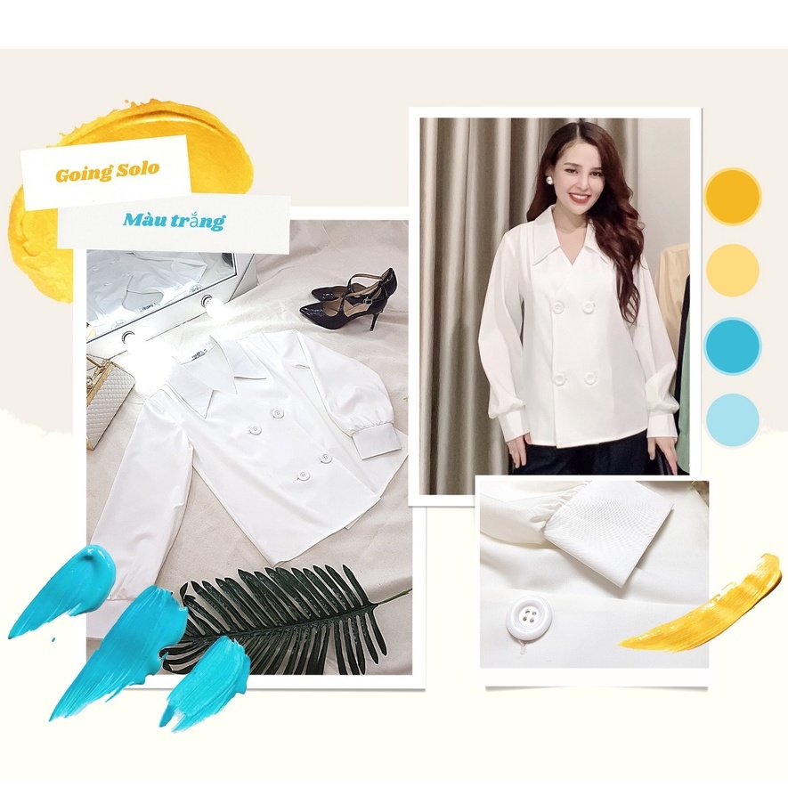 Áo Sơ Mi Nữ Tay Dài Cổ Vest Chất Chéo Y Sang Xịn Mịn Thoitrangnuboutique ( Kèm Ảnh Thật Và Clip)