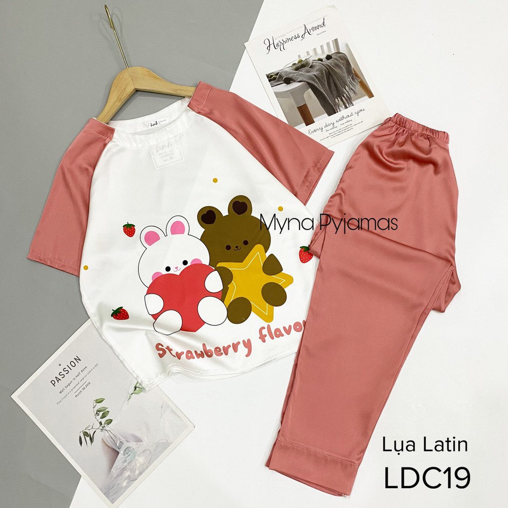 LUALA PYJAMAS , Bộ mặc nhà latin cộc dài cổ tròn, chất mềm mịn, hàng có size ( ảnh chụp thật) | BigBuy360 - bigbuy360.vn