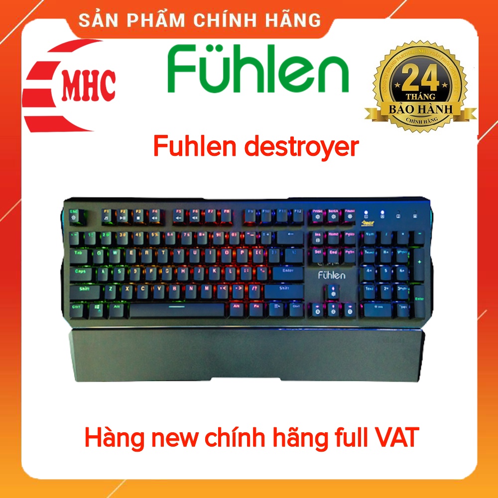 Bàn phím cơ Fuhlen D (Destroyer), độ bền vượt trội chính hãng full box bh 2 năm