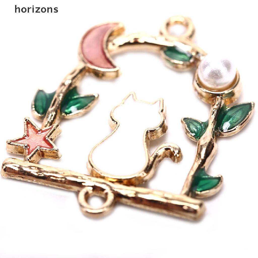 Set 10 mặt dây chuyền bằng hợp kim tráng men hình trăng sao