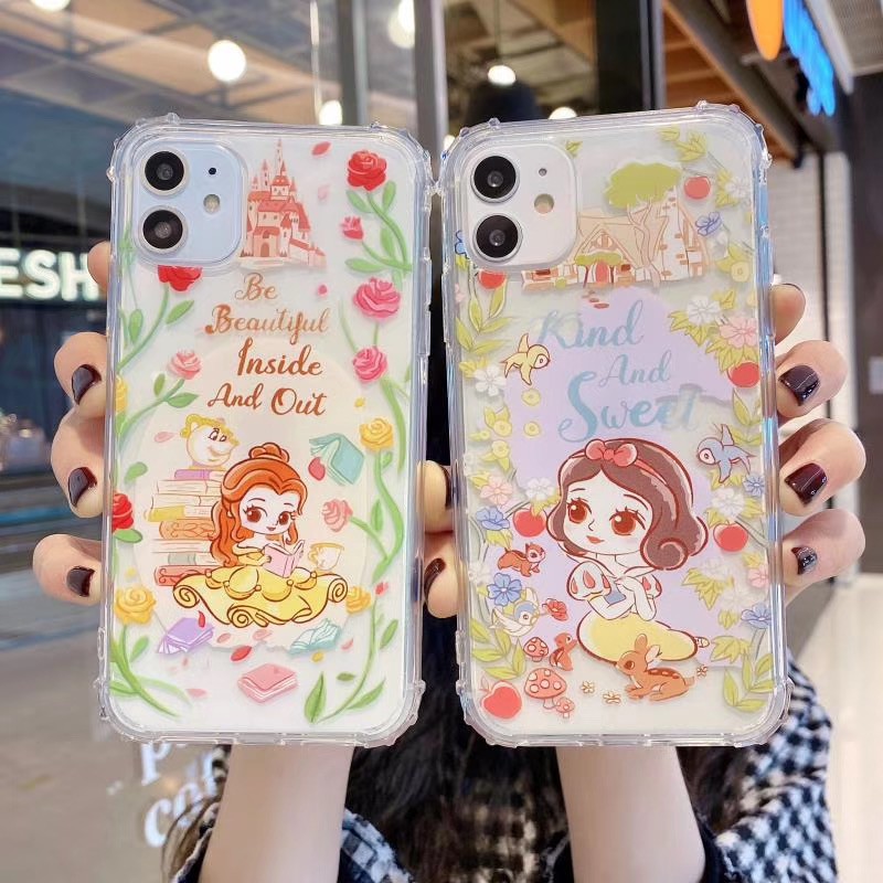 Ốp điện thoại màu trong suốt xinh xắn cho iPhone11 11Promax 7Plus 6S 7 8 8+ X XR XSmax SE2020 | BigBuy360 - bigbuy360.vn