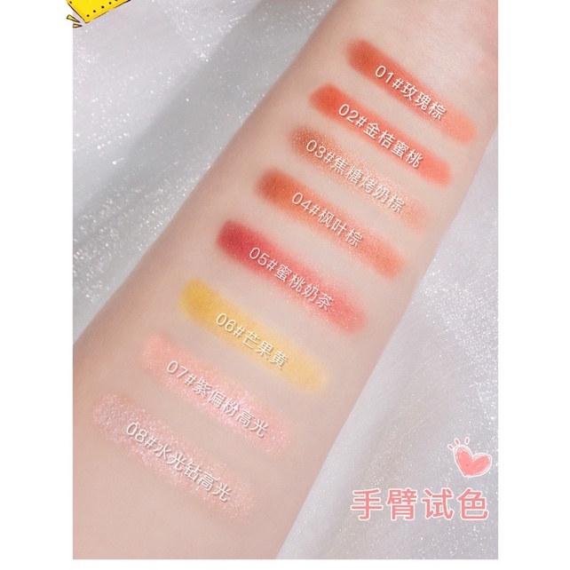 Phấn má hồng + highlight nhũ bắt sáng Maxfine Ulzzang xinh xắn