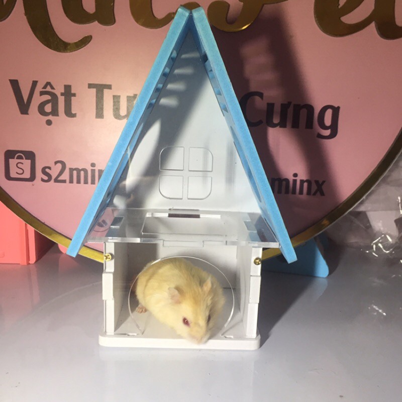 nhà gỗ phối mica cho chuột hamster