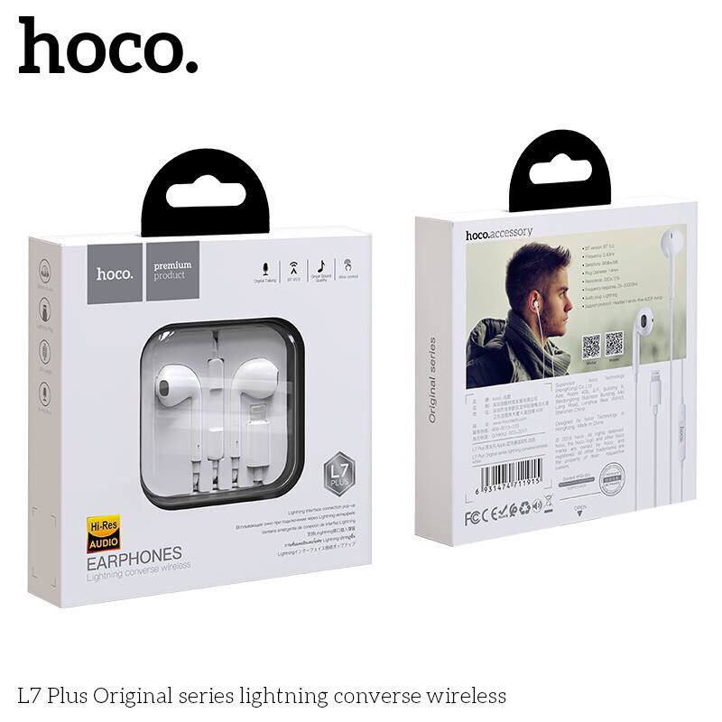 Tai nghe nhét tai Hoco L7 Plus dòng tai phải bật bluetooth để kết nối với V4.2 dài 1.2m