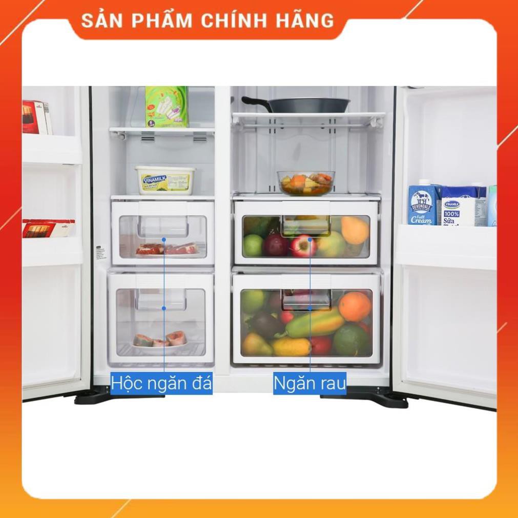 [ VẬN CHUYỂN MIỄN PHÍ KHU VỰC HÀ NỘI ] Tủ lạnh Hitachi  side by side 2 cửa màu đen R-FS800PGV2(GBK)