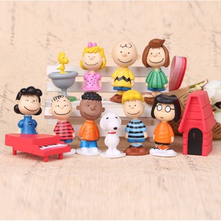 Bộ 12 Mô Hình Nhân Vật Trong Phim Snoopy