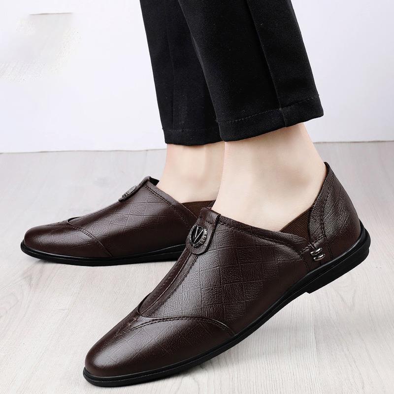 Giày Lười Da Đế Mềm Chống Trượt Thời Trang Cho Nam