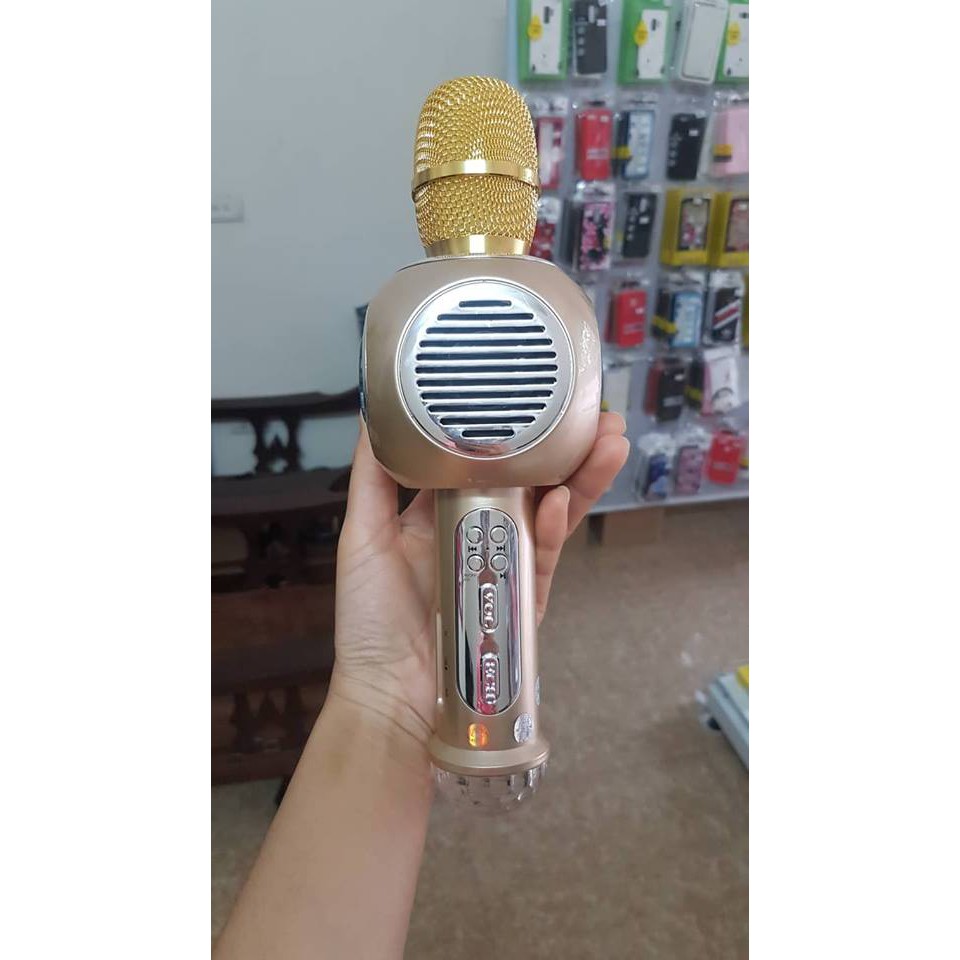 Loa Bluetooth Micro Karaoke M8 Vàng Và Đen