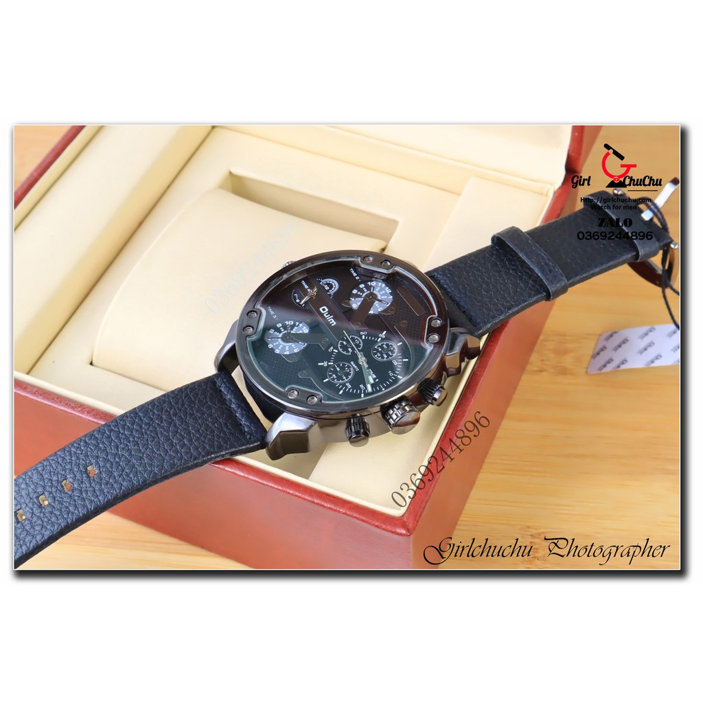 Đồng hồ nam Oulm với kiểu máy đẹp mắt, sang trọng, kế hợp các chi tiết trêm mặt đồng hồ cực tinh tế đẳng cấp