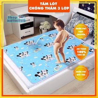 Tấm lót chống thấm 3 lớp cho bé 80*120cm