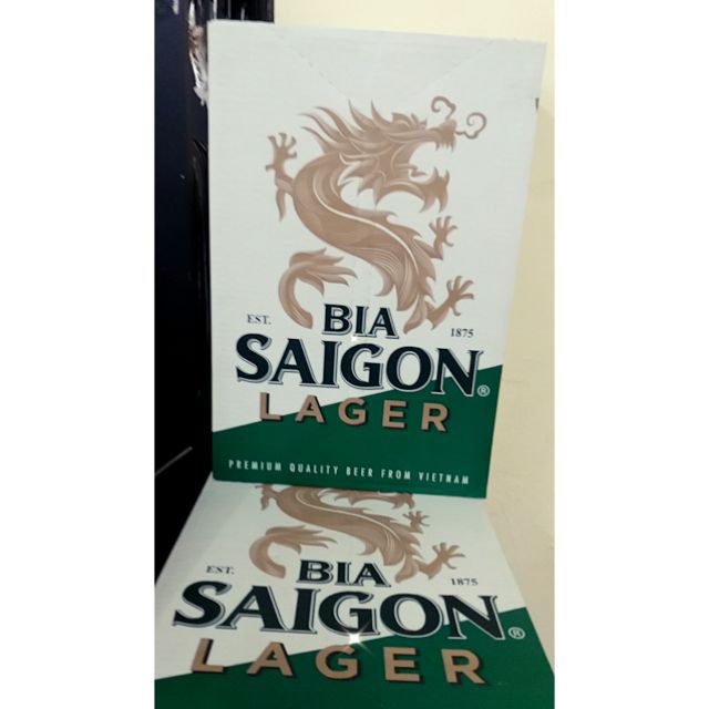 Bia Sài Gòn lager date mới thùng 24 lon