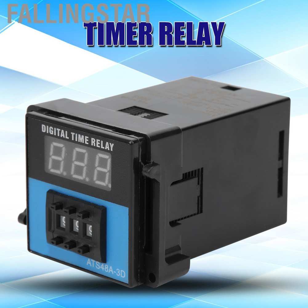Fallingstar Time Relay  Digital Display Cycle Delay Switch Controller Timing Module ATS48A‑3D Timer 220V
