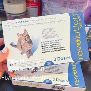 REVOLUTION NHỎ GÁY CHO MÈO ( 2.5->7.5kg )