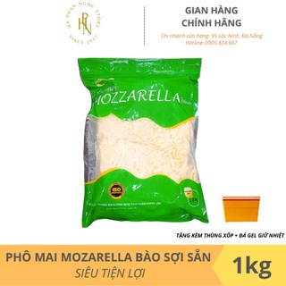 1kg phô mai mozzarella bào sợi sẵn mix úc + đức siêu ngon date 2022