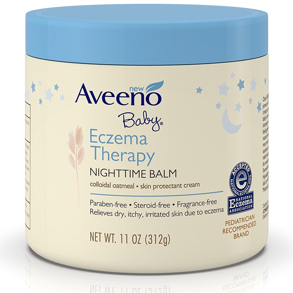 Kem Dưỡng Ẩm Ban Đêm Trị Viêm Da Trẻ Em Aveeno Baby Eczema Therapy Nighttime Balm 312g (Mỹ)