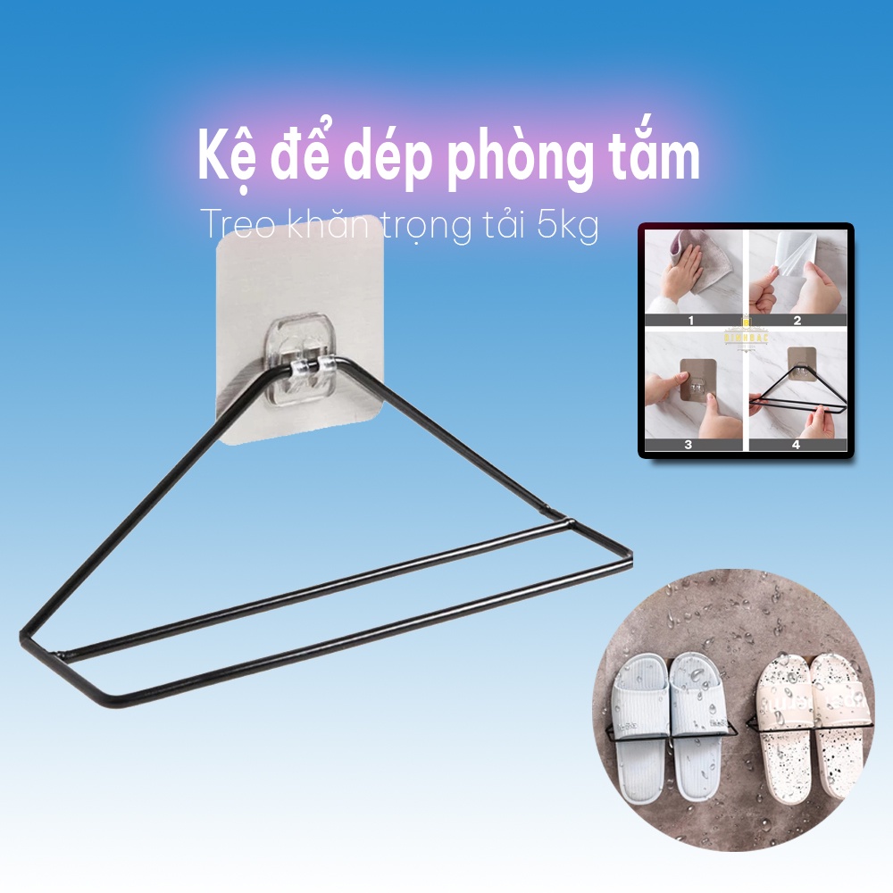 Kệ treo khăn để dép phòng tắm hình tam giác