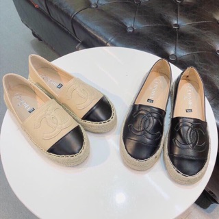 Giày slipon chanel đế cói