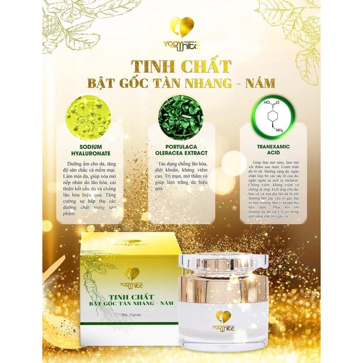 Tinh chất bật gốc tàn nhang nám yody white phương anh