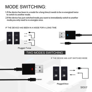 2-in-1 USB Bluetooth 5.0 Transmitter & Receiver Car Wireless Bluetooth Adapter