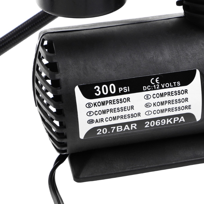 Máy Bơm Lốp Xe Ô Tô Mini Di Động SUN 300 PSI 12V