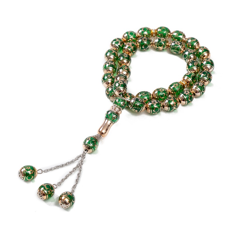 Vòng Tay Chuỗi Hạt Pha Lê 33 Hạt Phong Cách Hồi Giáo