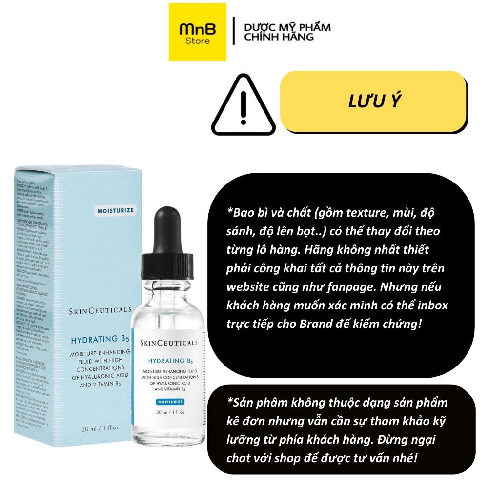 Serum Skinceuticals B5 Hydrating phục hồi da chuyên sâu 30ml