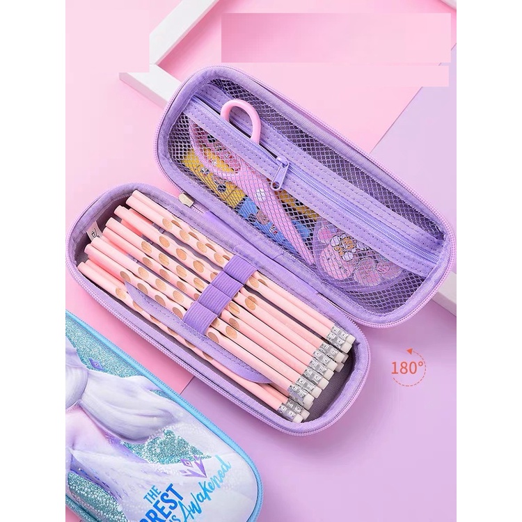 HB95015 Xả kho Hộp bút hoạt hình elsa spiderman cho bé hàng nhập