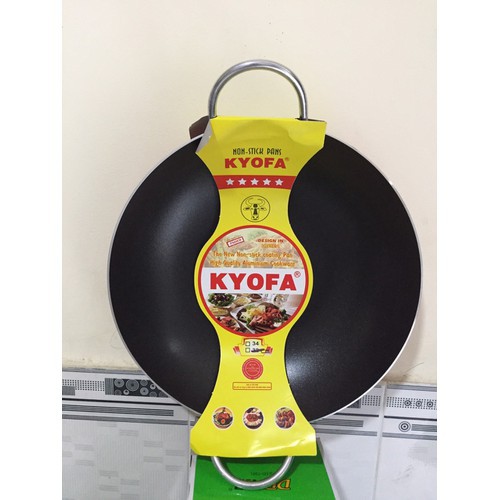 Chảo chống dính 2 quai KYOFA size 34cm