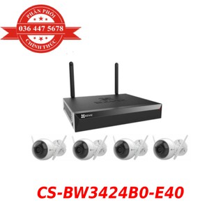 Bộ Kit camera IP Wifi EZVIZ CS-BW3424B0-E40 GỒM ĐẦU GHI VÀ 4 CAMERA - HÀNG CHÍNH HÃNG
