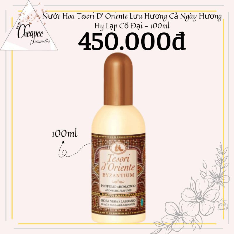 Nước Hoa Tesori D'Oriente Lưu Hương Cả Ngày Hương Hy Lạp Cổ Đại - 100ml