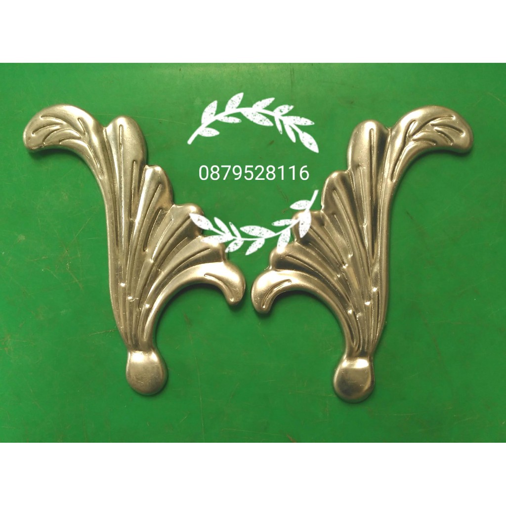 Hoa lá sắt/INOX 304. mỹ thuật  1 đôi. phụ kiện.bông hoa lá trang trí cửa cổng lan can cầu thang