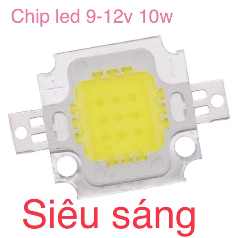 ✅ Chíp Đèn led 9-12v 10w ánh sáng trắng. Chế đèn pin