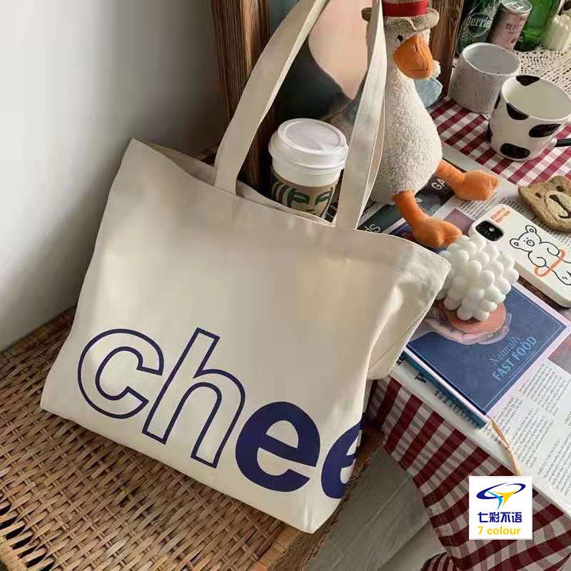 Túi xách đeo vai vải canvas thiết kế đơn giản thời trang thanh lịch