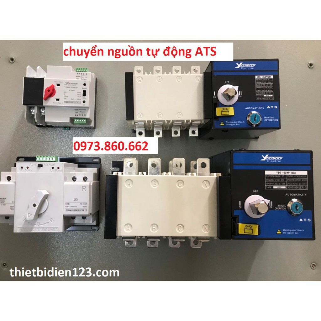 Bộ chuyển nguồn tự động ATS 4P 125A, 4P 160A - chuyển nguồn tự động cho nguồn 3 pha -TBĐ -Thiết bị điện giá tốt
