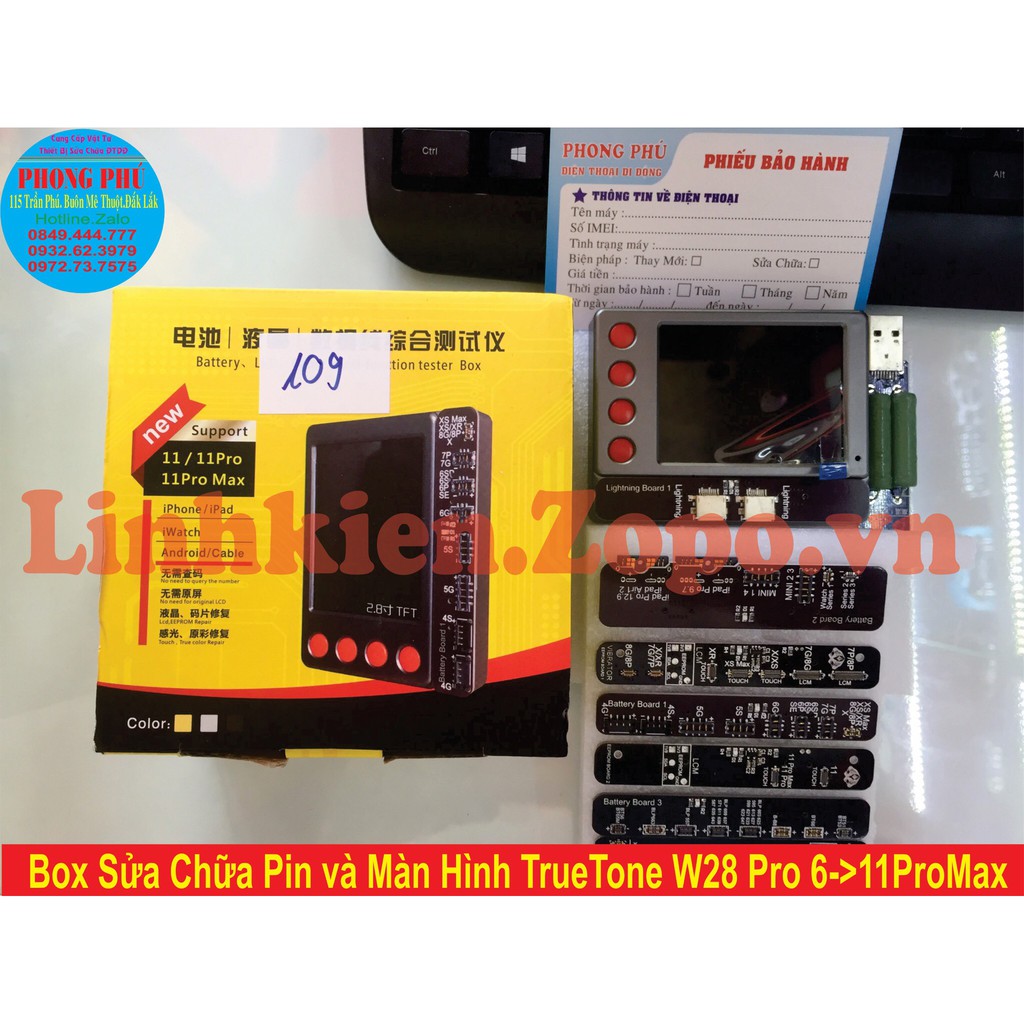 Box Sửa Chữa Pin và Màn Hình TrueTone 2 in 1 W28 Pro V3 Mới Nhất