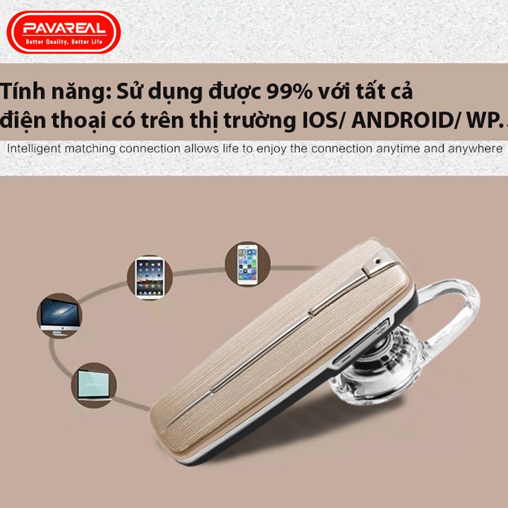 Tai Nghe Bluetooth Cao Cấp PAVAREAL BT56 (Chống Khử Âm Ồn Khi Chạy Xe) - NK